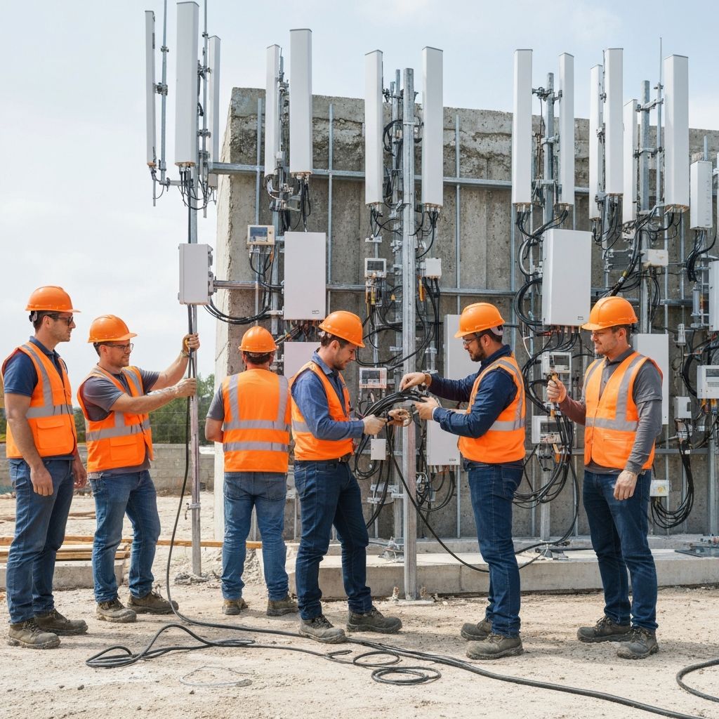 Équipe de techniciens Axellence sur le terrain